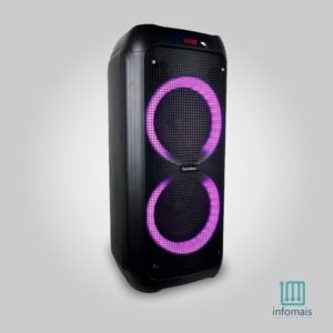 Caixa de Som Party 1200 Bluetooth 120 watts RMS com Led - Bomber
