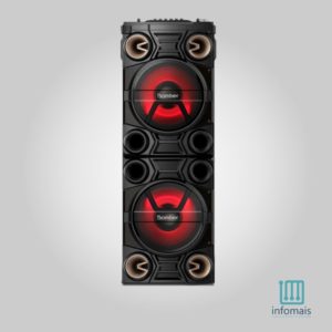 Caixa de som torre bluetooth party 1500 180w rms, conexao usb, mp3, fm, auxiliar, led, bomber - 1.92